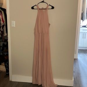 Light pink floor length dress